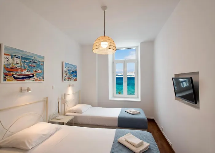 Tatil Evi Mykonos Old Harbor Front With Balcony Mykonos Town